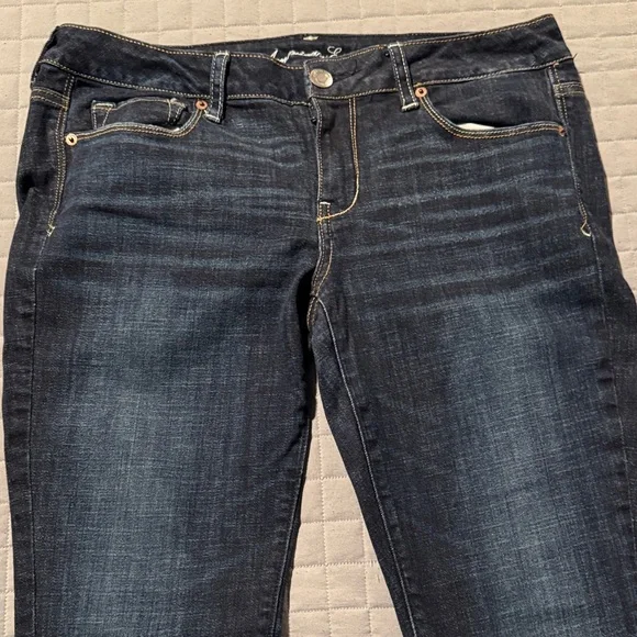 American Eagle Outfitters Skinny Kick Dark Wash Jeans - Picture 3 of 8